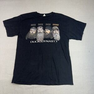 Duck Dynasty T-Shirt Commander Graphic Tee Shirt A&E Black Size Large‎